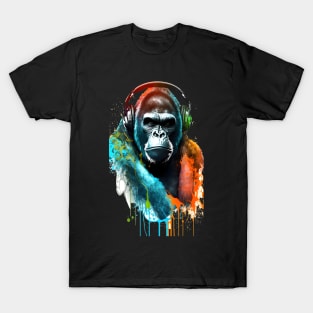 Gorilla Painting - Ape Painting T-Shirt